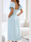 Sweetheart Neck Puff Sleeve Dress nicholesgifts