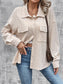 Pocketed Button Up Dropped Shoulder Jacket nicholesgifts