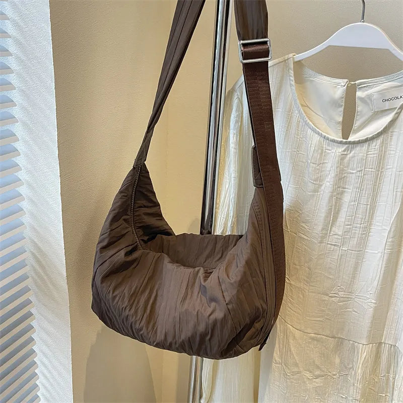 Pleated Dumpling Crossbody Bag Trendsi