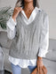 Openwork V-Neck Sweater Vest nicholesgifts