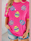 Sequin Easter Egg Short Sleeve T-Shirt nicholesgifts