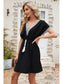 Women Tassel V-Neck Short Sleeve Summer Dress nicholesgifts