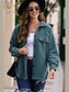 Button Up Collared Neck Long Sleeve Jacket nicholesgifts