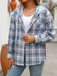 Plaid Long Sleeve Hooded Jacket nicholesgifts