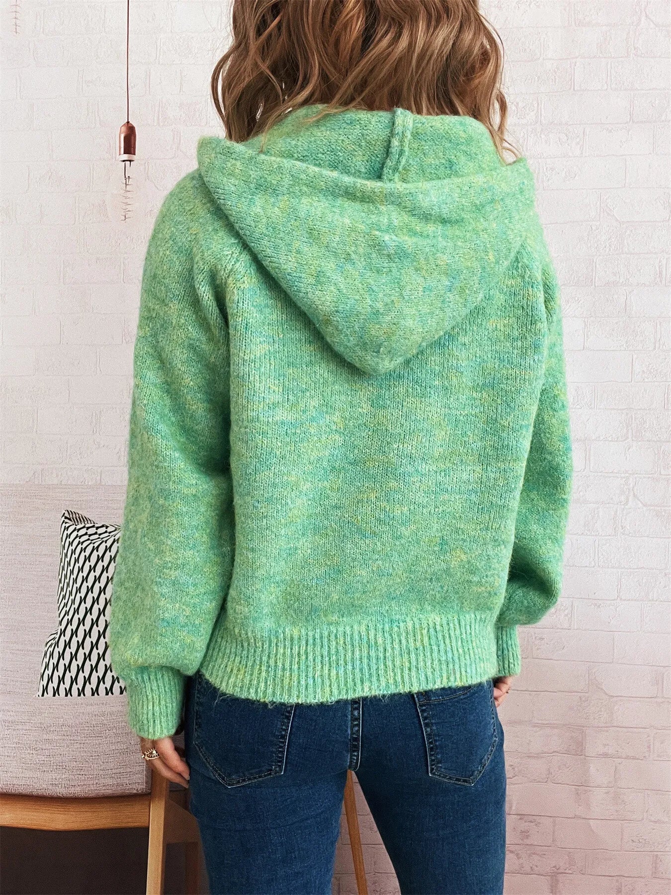 Quarter Zip Ribbed Hem Sweater