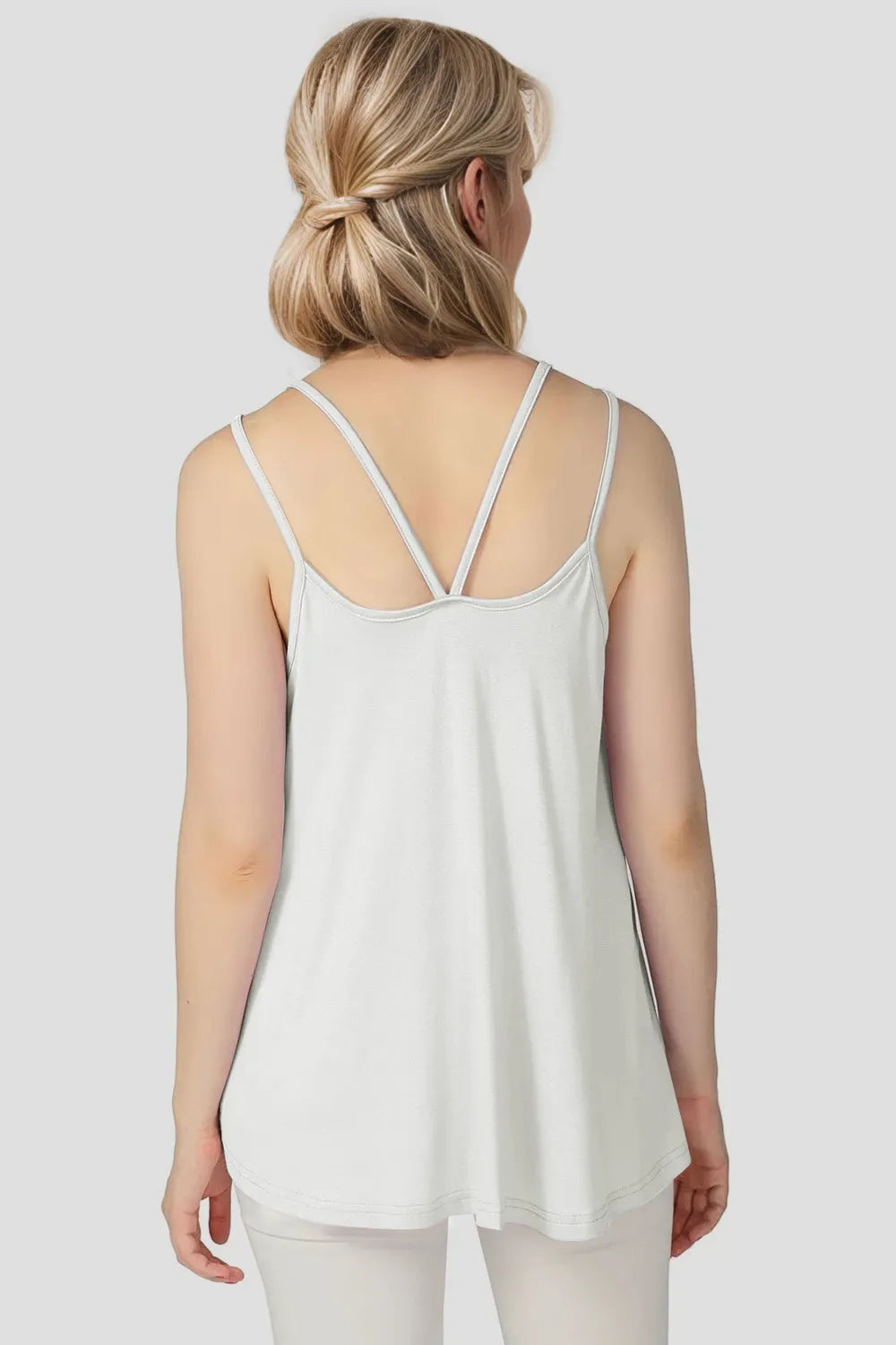 Basic Bae Bamboo Scoop Neck Double Spaghetti Straps Cami NicholesGifts