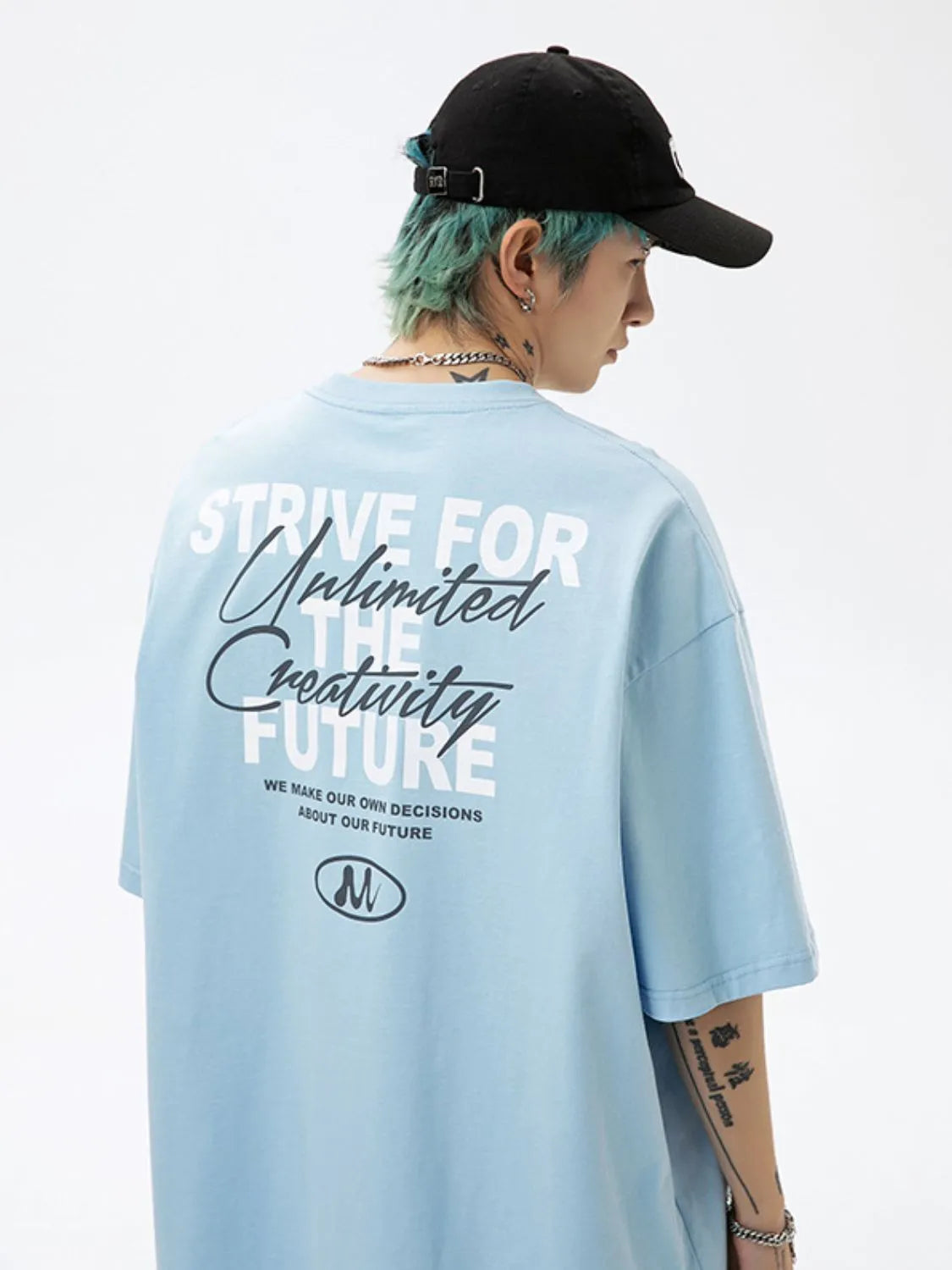 Men's Plus Size Letter Graphic Round Neck Half Sleeve T-Shirt NicholesGifts