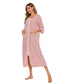 Round Neck Three-Quarter Sleeve Midi Night Dress nicholesgifts