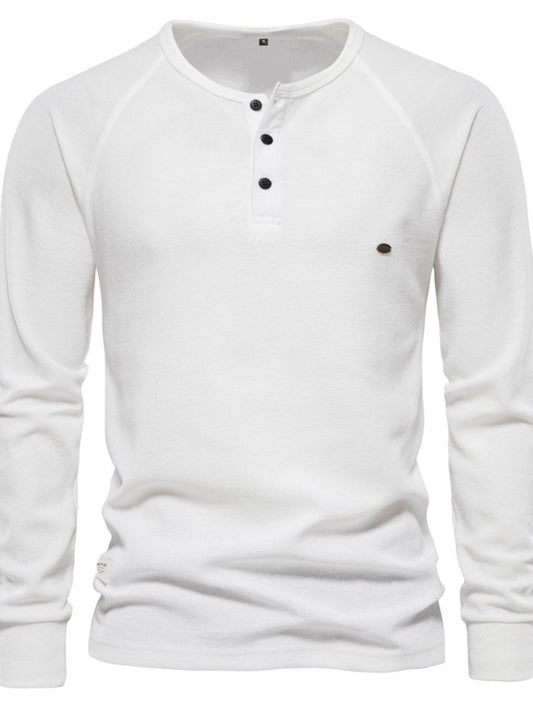 Men's Waffle-Knit Long Sleeve T-Shirt NicholesGifts