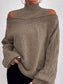 Women Cold Shoulder Turtleneck Sweater nicholesgifts