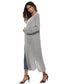 Long Sleeve Open Front Buttoned Cardigan nicholesgifts