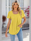 Women Eyelet Square Neck Flutter Sleeve Blouse nicholesgifts