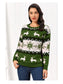 Women Reindeer Round Neck Christmas Sweater nicholesgifts