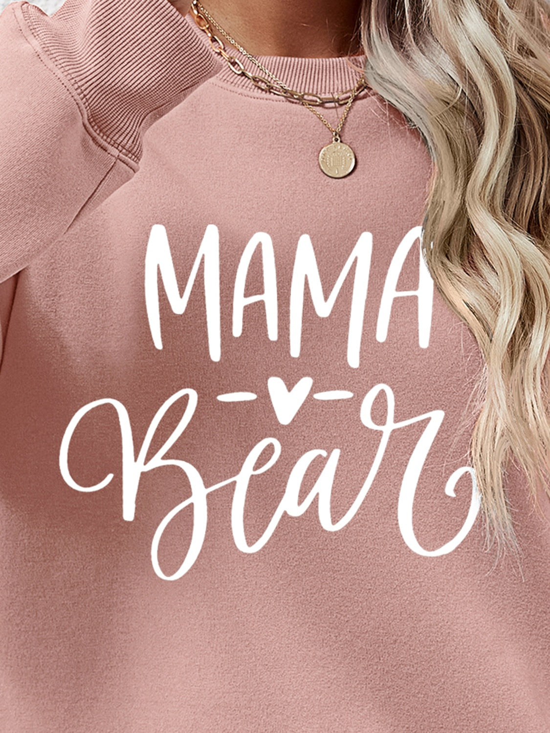 Letter Graphic Round Neck Long Sleeve Sweatshirt nicholesgifts