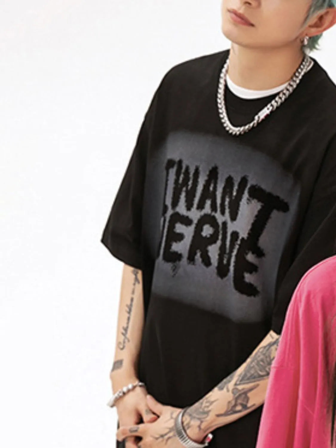 Men's Letter Round Neck Half Sleeve T-Shirt Trendsi