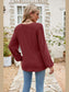 Eyelet Notched Neck Balloon Sleeve Blouse nicholesgifts