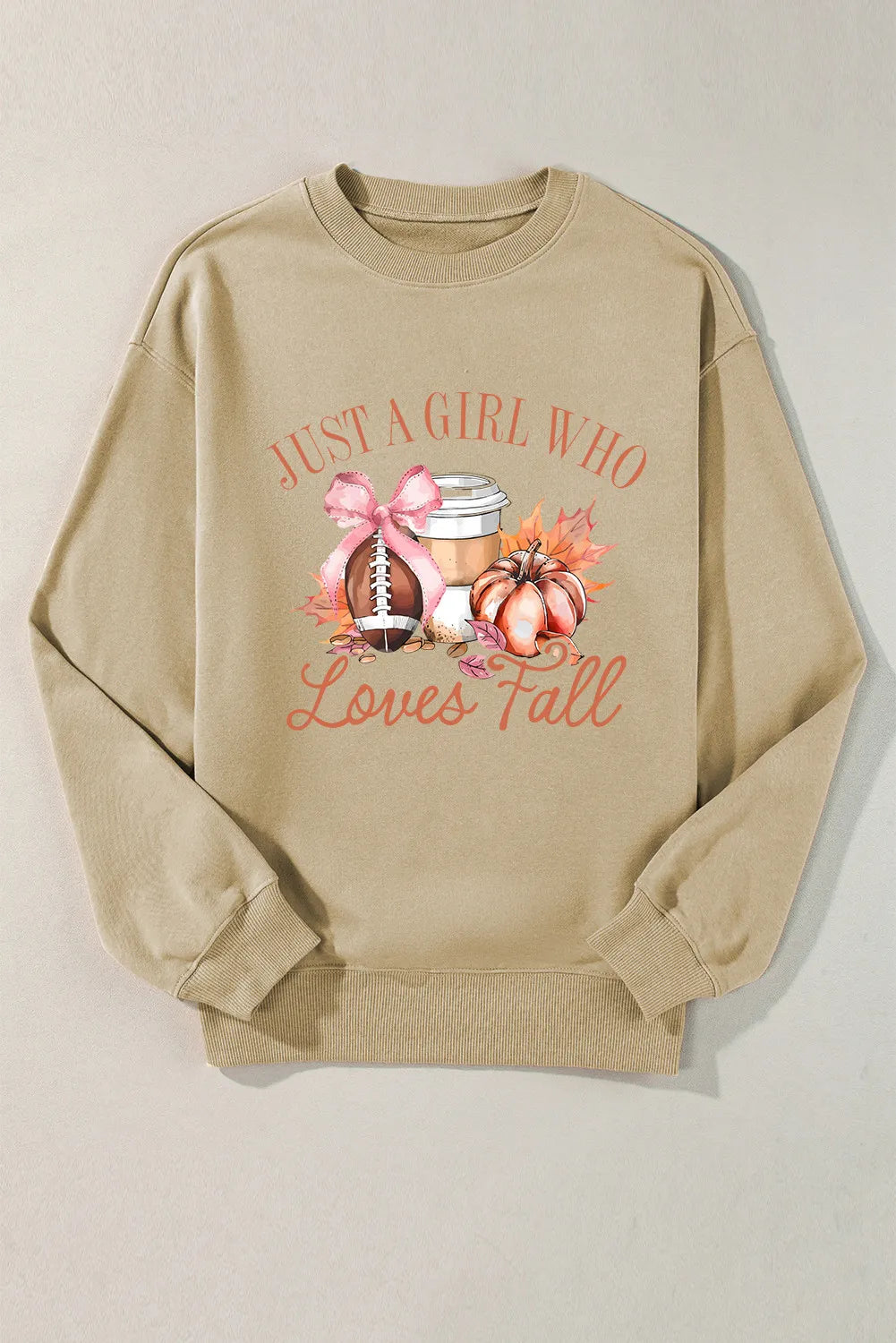 Graphic Round Neck Long Sleeve Sweatshirt Trendsi