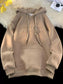 Men's Plus Size Letter Drawstring Long Sleeve Hoodie nicholesgifts