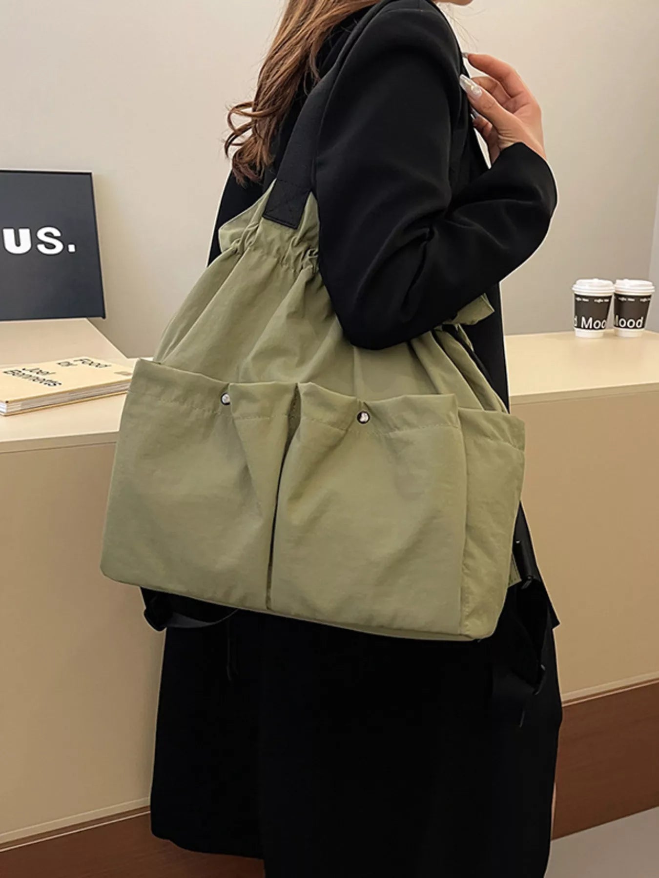 Drawstring Closure Lightweight Backpack Bag nicholesgifts