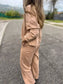 Full Size Washed Round Neck Top and Drawstring Pants Set Plus Size nicholesgifts
