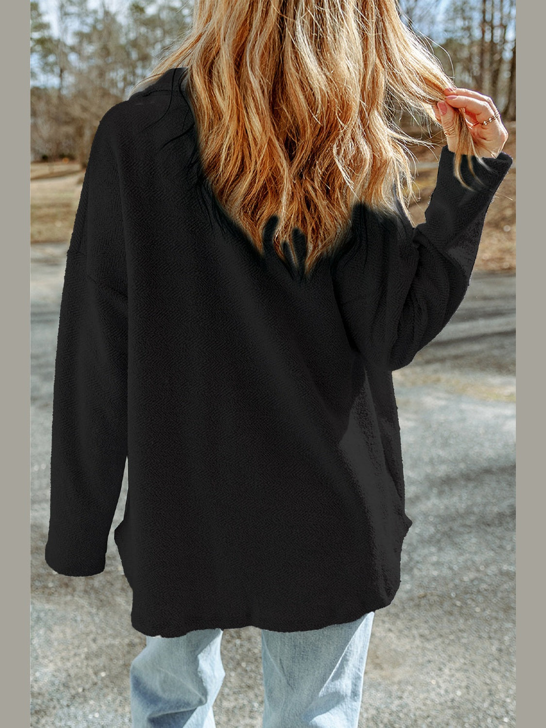Button Down Long Sleeve Jacket nicholesgifts