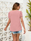 Swiss Dot Lace Detail V-Neck Blouse nicholesgifts