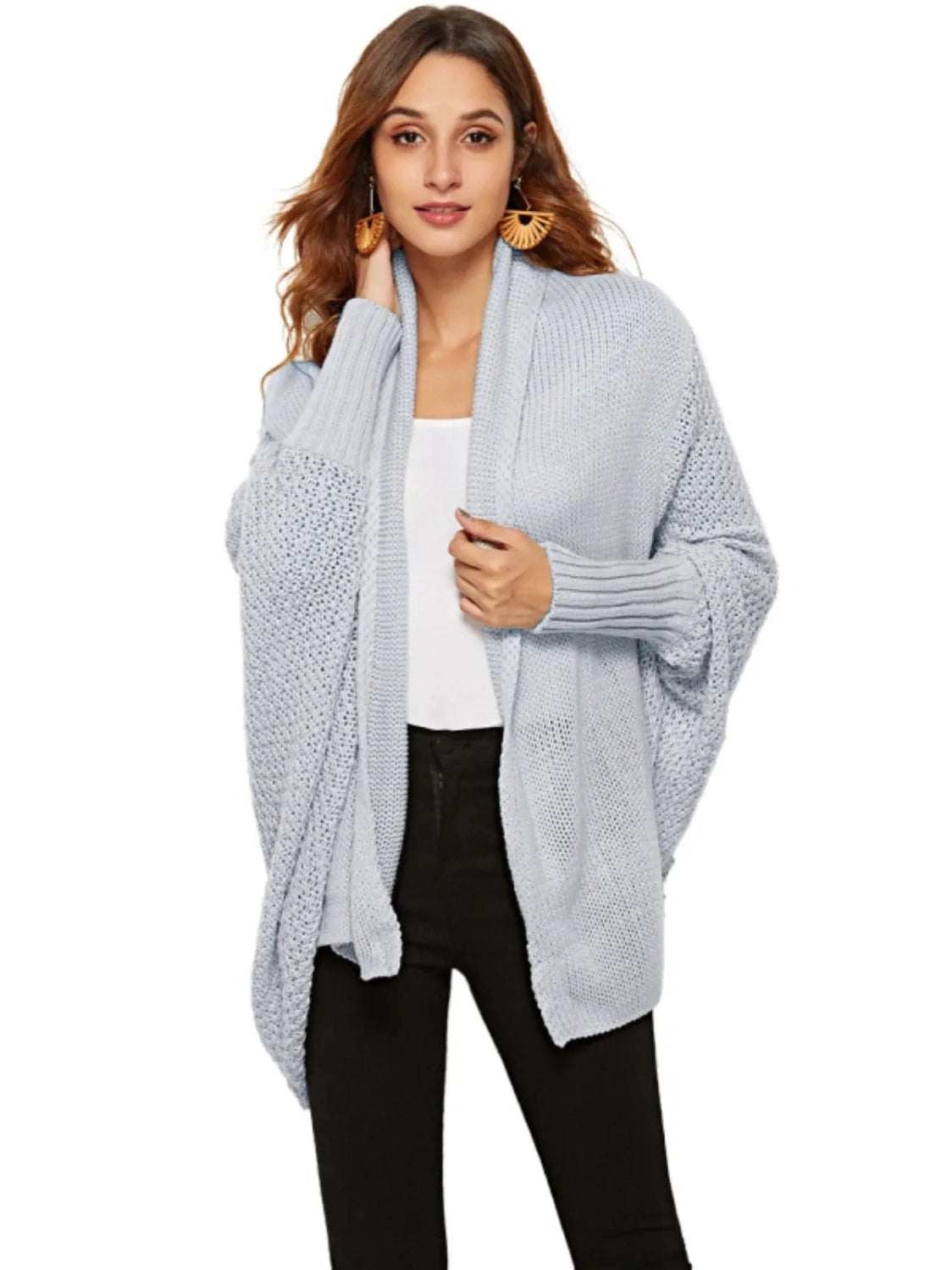 Angel Wings Open Front Batwing Sleeve Cardigan nicholesgifts
