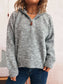 Quarter Zip Ribbed Hem Sweater nicholesgifts