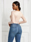 Half Zip Scoop Neck Long Sleeve Bodysuit nicholesgifts
