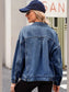 Pocketed Button Up Denim Jacket nicholesgifts