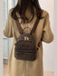 Suede Adjustable Strap Backpack Bag nicholesgifts