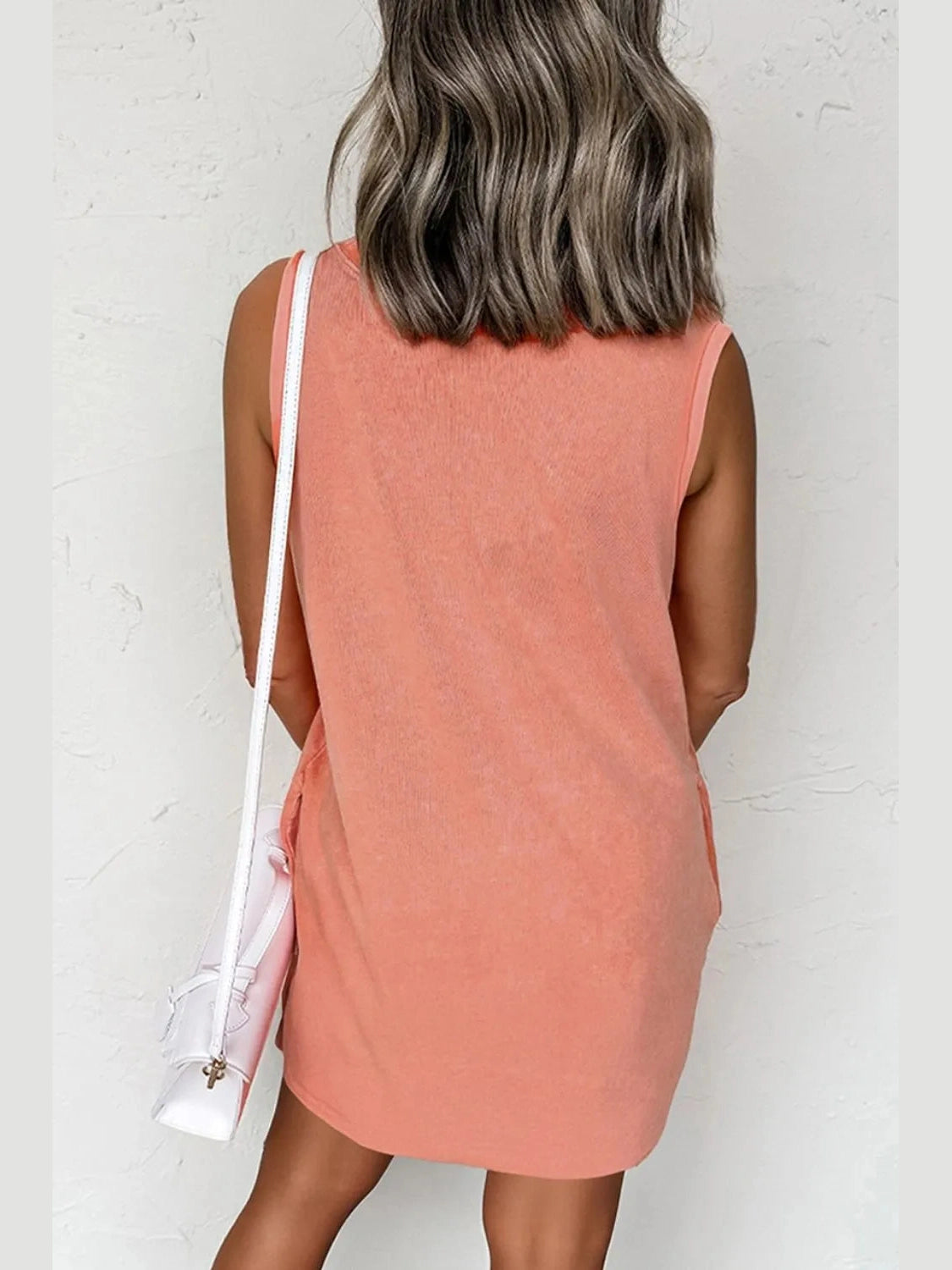 Round Neck Sleeveless Mini Dress with Pockets NicholesGifts