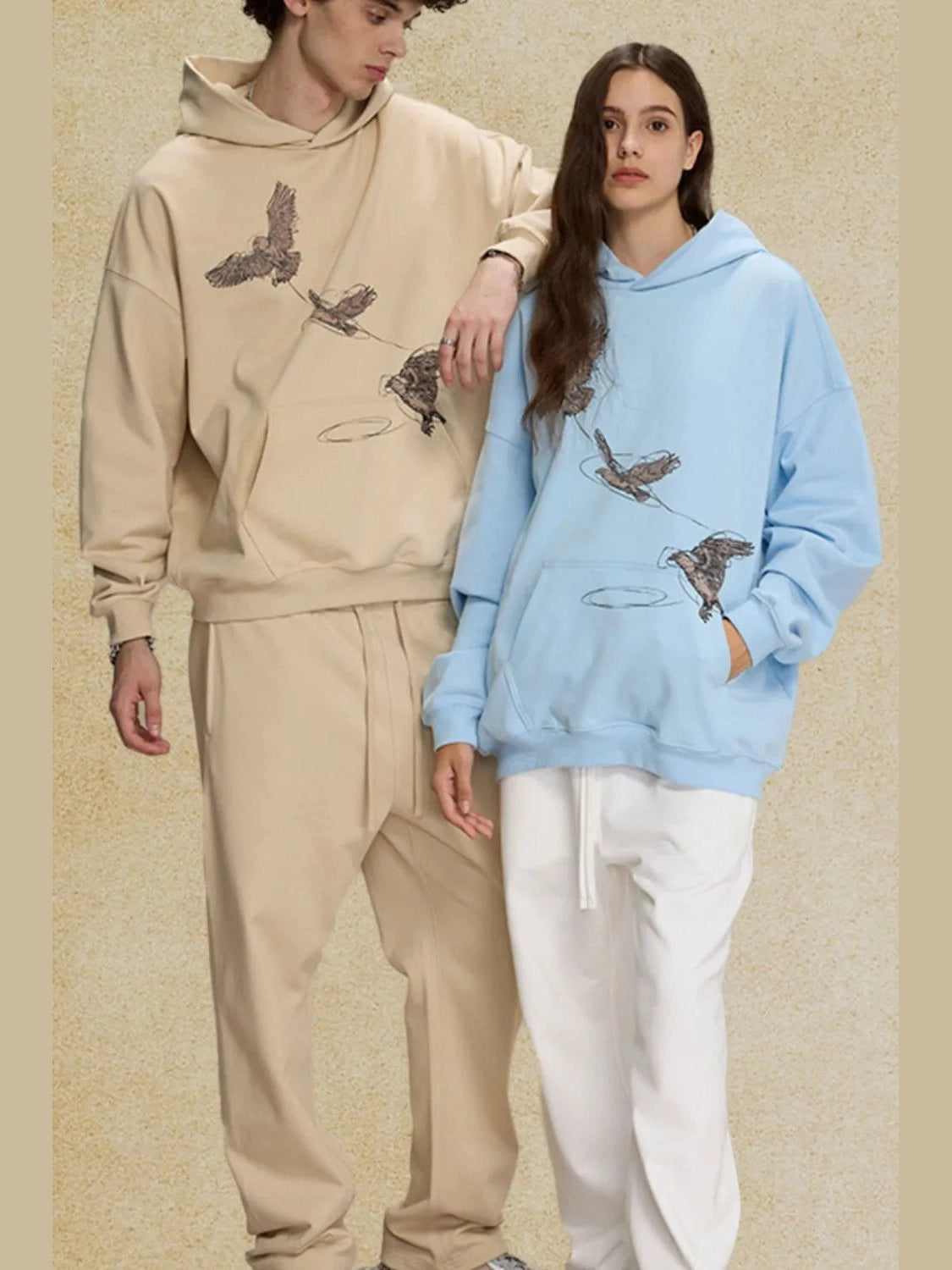 Men's Graphic Long Sleeve Hoodie with Kangaroo Pocket NicholesGifts