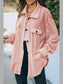 Button Up Collared Neck Long Sleeve Jacket nicholesgifts