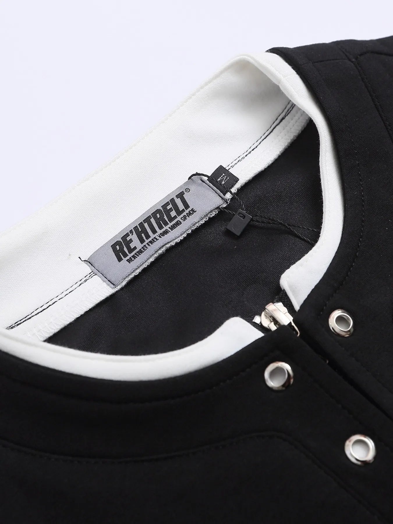 Men's Contrast Half Zip Short Sleeve T-Shirt Trendsi