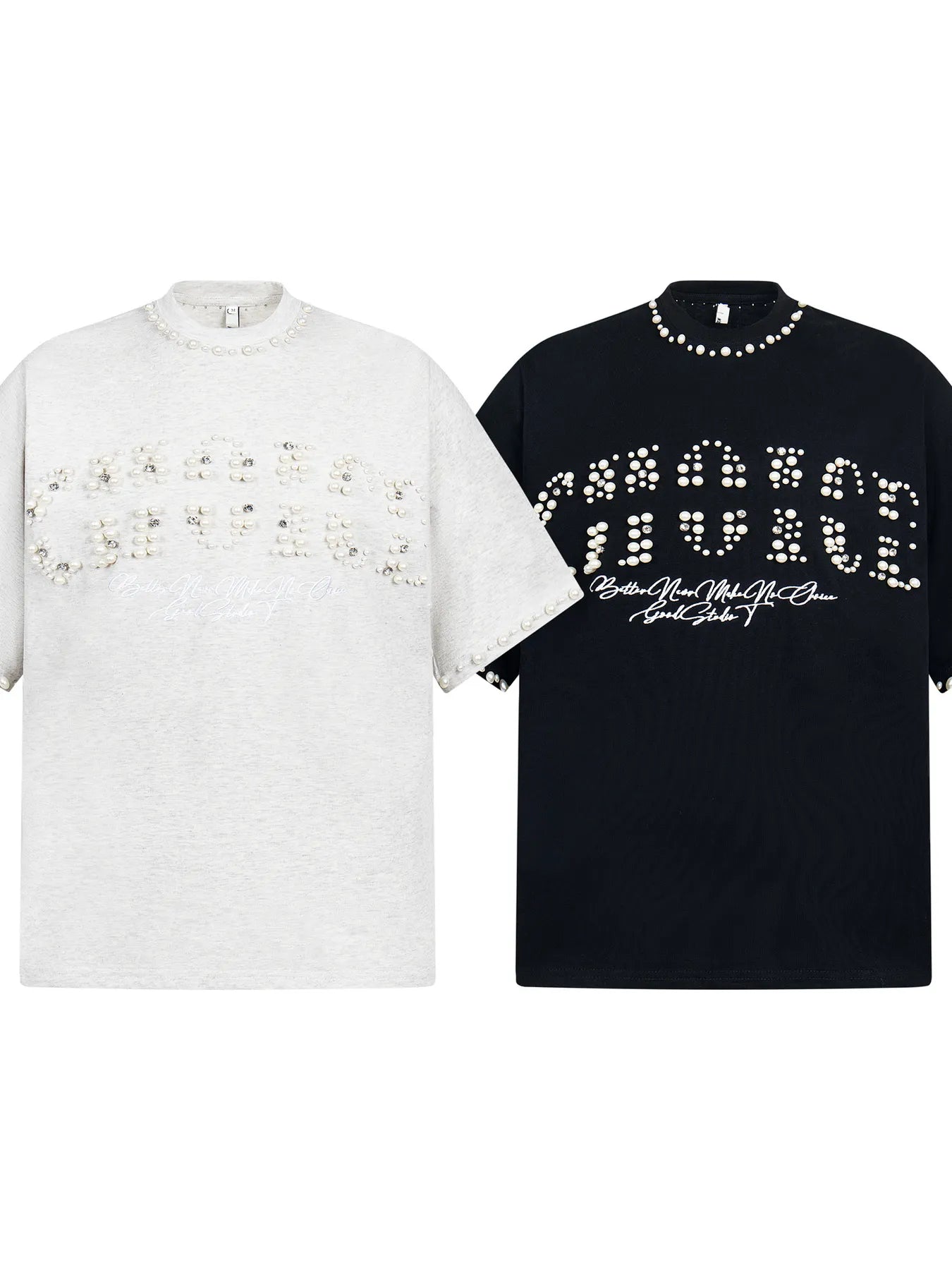 Men's Pearl Detail Round Neck T-Shirt NicholesGifts