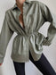 Snap Down Collared Jacket nicholesgifts