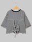 Striped Back Bow Tie T-Shirt nicholesgifts