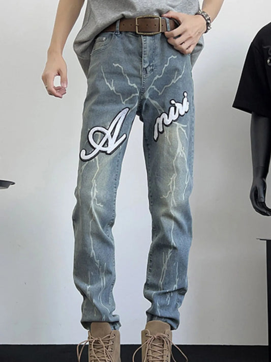 Men's Full Size Slim Fit Jeans Plus Size Trendsi