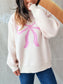 Bow Pattern Casual Long Sleeve Sweater nicholesgifts