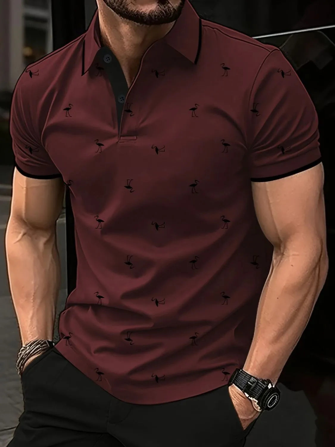 Men's Full Size Collared Neck Short Sleeve Polo Plus Size NicholesGifts