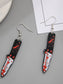 Women Bloody Horror Halloween Drop Earrings nicholesgifts