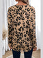 Leopard V-Neck Dropped Shoulder Blouse nicholesgifts