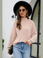 Mock Neck Dropped Shoulder Long Sleeve Sweater nicholesgifts