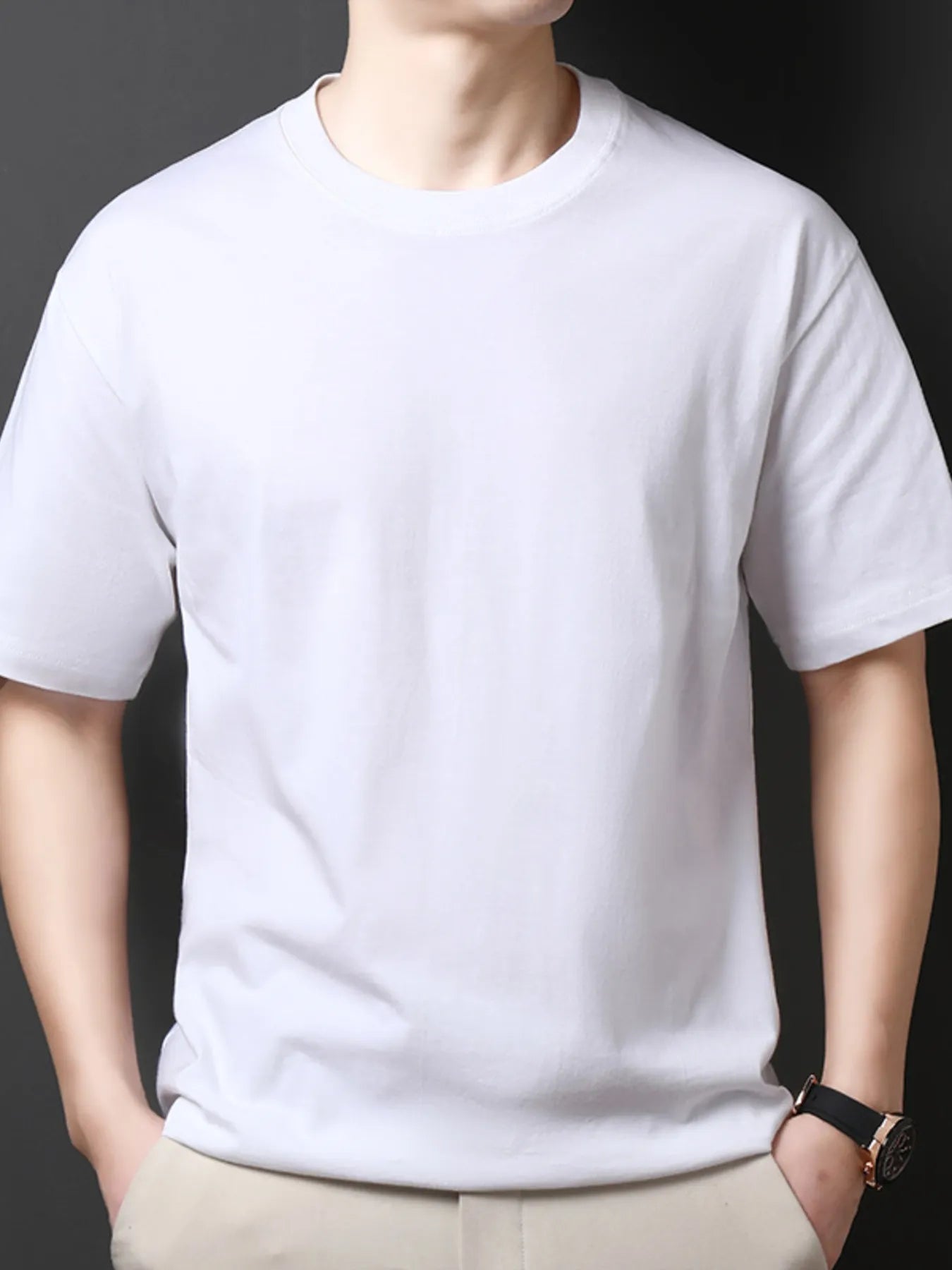 Men's Full Size Round Neck Half Sleeve T-Shirt Plus Size NicholesGifts
