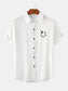 Men's Plus Size Casual Short Sleeve Button Down Shirt nicholesgifts