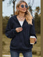 Drawstring Zip Up Dropped Shoulder Hoodie nicholesgifts