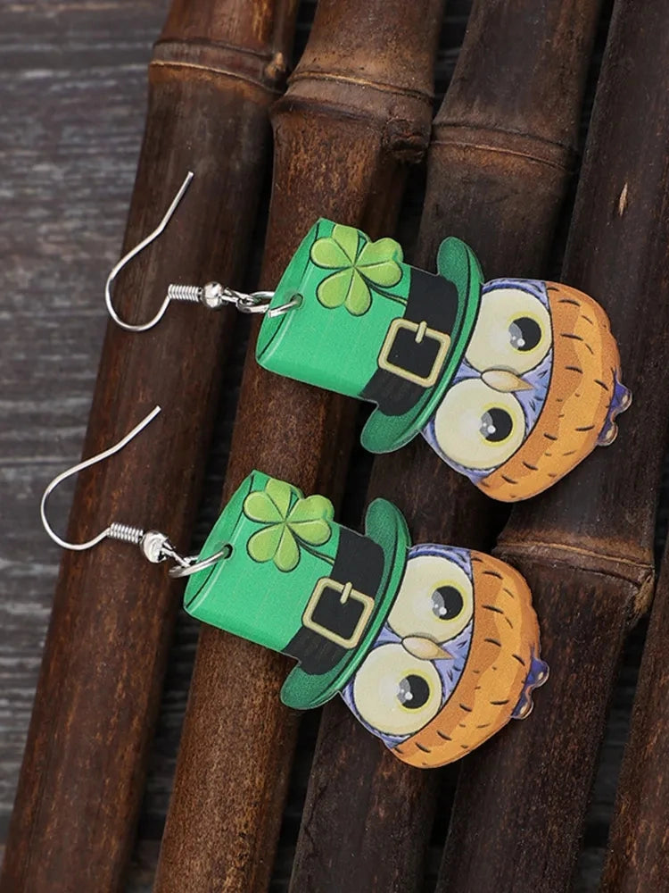 Owl Acrylic Dangle Earrings nicholesgifts