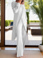 Full Size Slit Round Neck Long Sleeve Top and Pants Set nicholesgifts