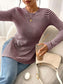Side Slit Striped Long Sleeve T-Shirt nicholesgifts